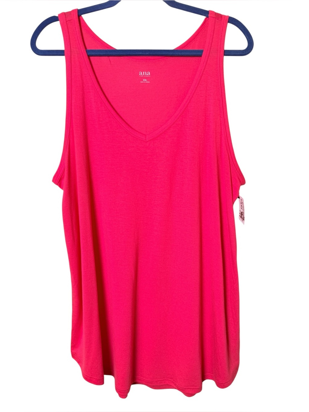 a.n.a XXL Bright Hot Pink V-Neck Tank